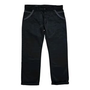 Sacred Cult Black Jeans 36x32 Mens Coated Sheen Denim Y2K Skater Streetwear